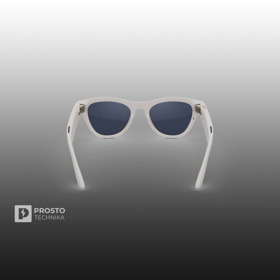 Ray-Ban Skyler (Gen 2) Глянцевый Мелово-Серый с Прозрачно-Сапфировыми линзами
